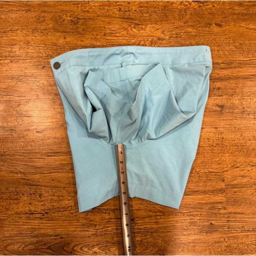 Faherty Summer Blue Teal Performance Casual Golf Chino All Day Shorts Men's 33x5